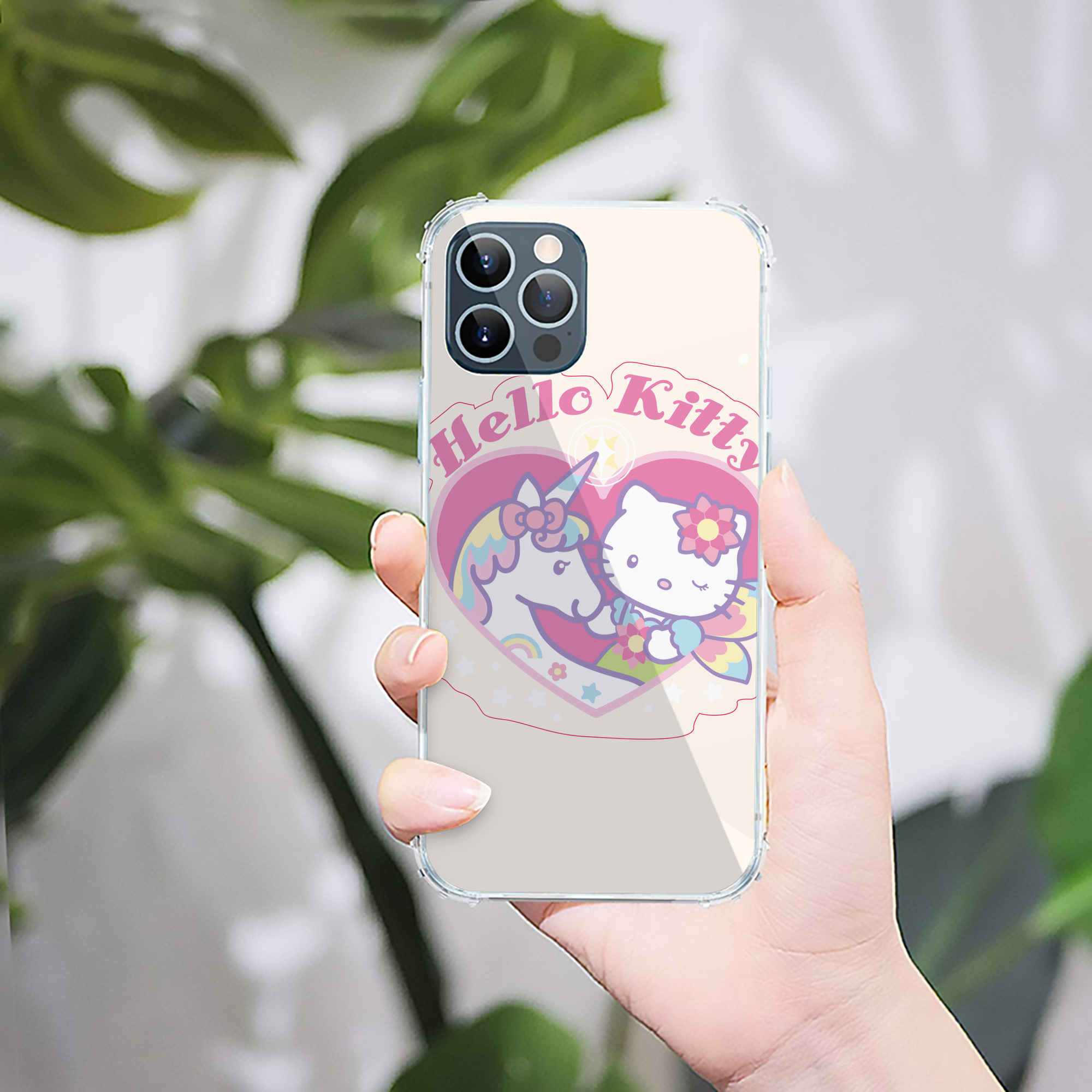 （画像用） Hello Kitty ハローキティ 【iPhone 12シリーズ対応】透明スマホケース（クリアソフトケース）